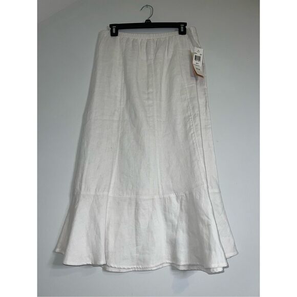 Women’s White/Cream 100% Linen Skirt SMALL - Picture 2 of 7
